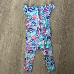Sea shell convertible romper